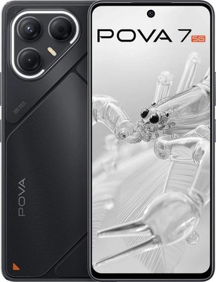 Tecno Pova 7 5G (Black, 256 GB 8 GB RAM) Dimensity 7300 6.78'' NFC Global Version