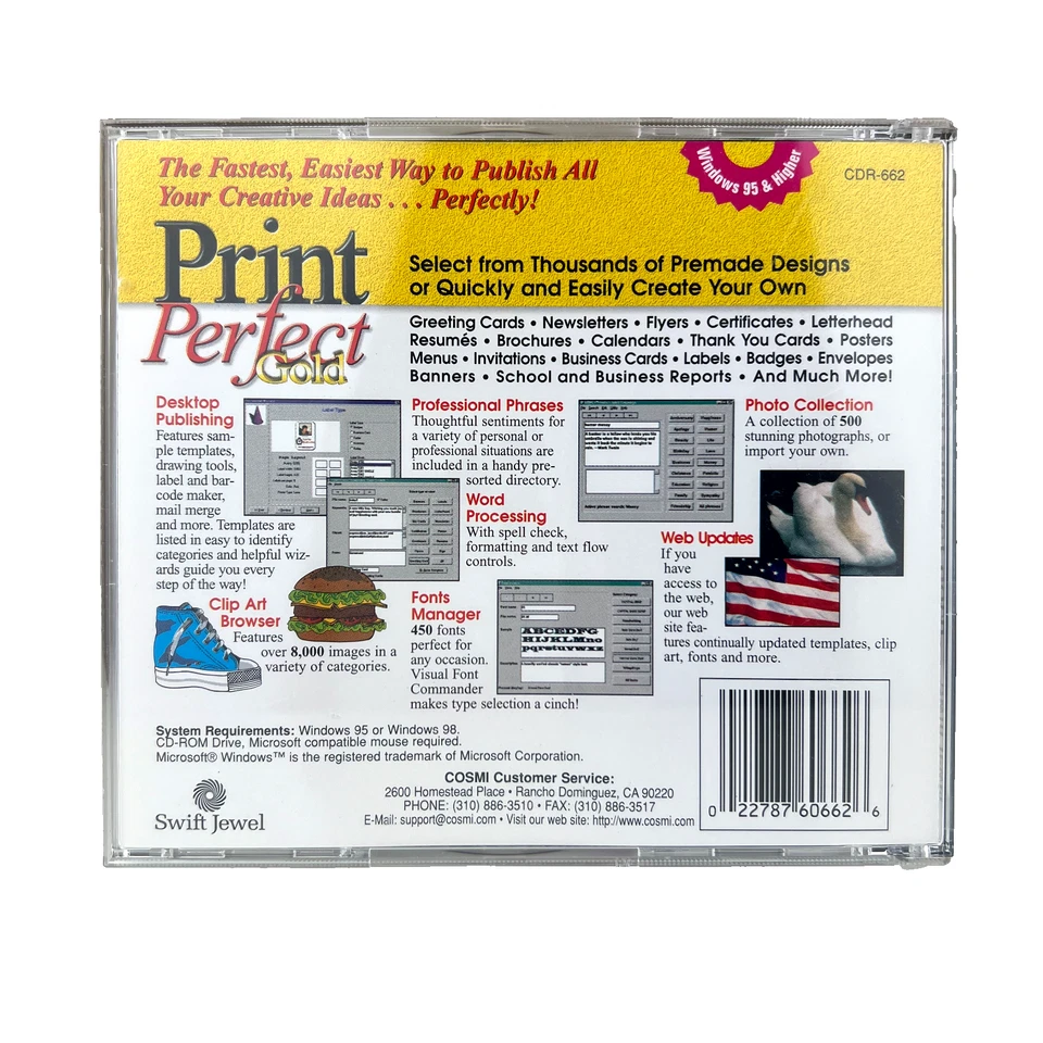 Print Perfect Gold (PC, 1999) - Desktop Publisher Software Windows 95 Clip Art - Image 2 of 3