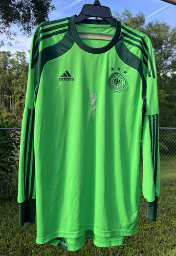 Germany National Football Goalkeeper Neuer Jersey Large DFB-Team Adidas Soccer - Picture 12 of 13