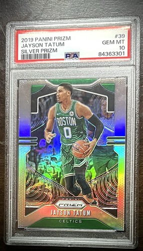 2019 Panini Prizm JAYSON TATUM Silver Prizm PSA gem 10