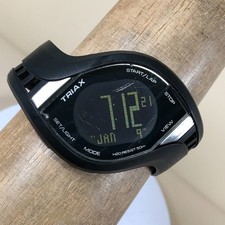 Orologio Nike Triax Uomo D394394 Sport Cinturino Gomma Nero Quarzo Digitale 40mm 8"