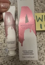 ACEOLOGY Overnight Lip Mask Exfoliate & Smooth .50oz/15mL FULL SZ EXP 6/2006