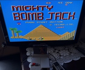 Mighty Bomb Jack Complete in Box CIB Hangtab w/Map! (Nintendo, NES 1987) RARE🔥