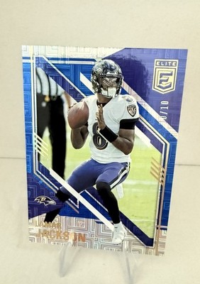 2021 Donruss Elite Gold 10/10 Lamar Jackson #92 SSP Ravens   