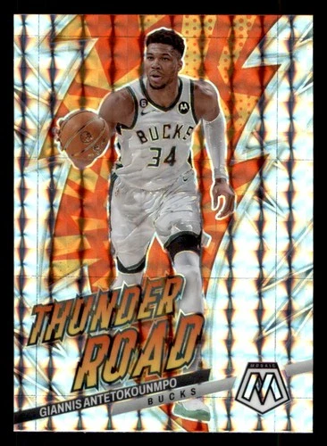 Giannis Antetokounmpo 2022-23 Panini Mosaic Thunder Road Mosaic #6 Bucks