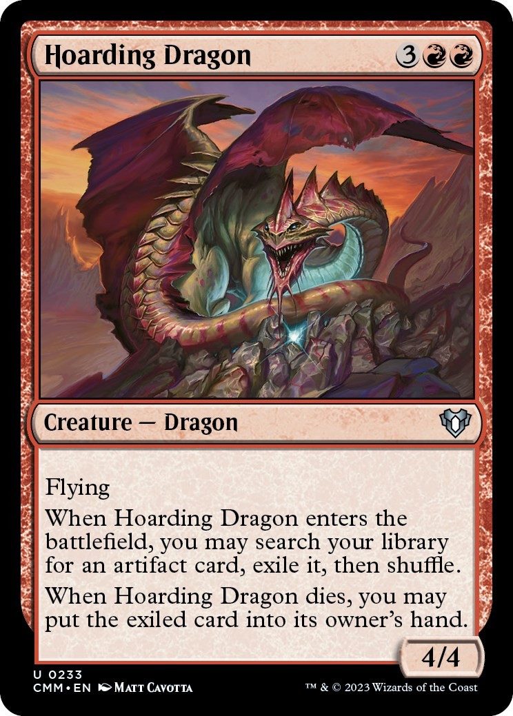 Hoarding Dragon [CMM - 233] Uncommon NM Commander Masters