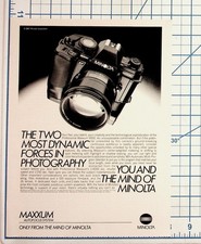 1987 Minolta Maxxum 9000 Camera Vintage Magazine Ad Photography Advertisement