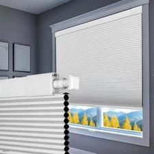 No Drill No Tools Blackout Window Cover,Cordless Honeycomb Blinds,Window Blin...