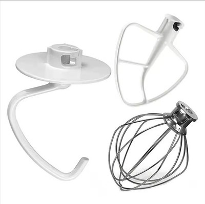 KitchenAid Mixer Aufsatz Set - Knethaken, Flachrührbesen & Drahtbesen