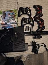 XBOX 360 ULTIMATE BUNDLE , Kinect,4 Controllers, 4 Games All Coords Tested