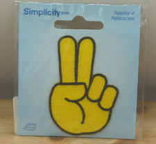 Hippie Peace Sign Hand Embroidered Patch Simplicity