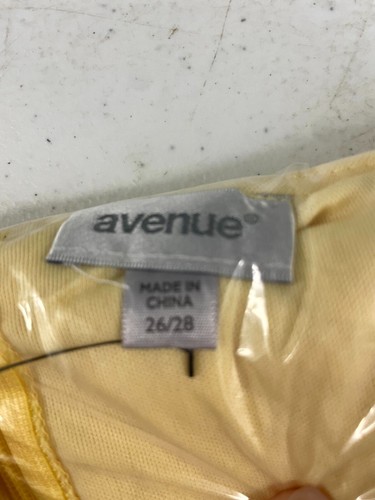 Vestido Vaina Avenue SL Floral Crochet Para Mujer 26/28 Amarillo Encaje Superpuesto Cremallera Trasera - Imagen 5 de 5