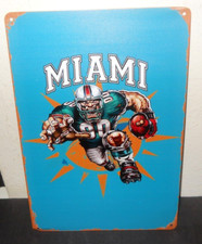 MIAMI DOLPHINS 8"X12" METAL WALL SIGN NEW MANCAVE/KID'S ROOM DECO SHIPS FREE