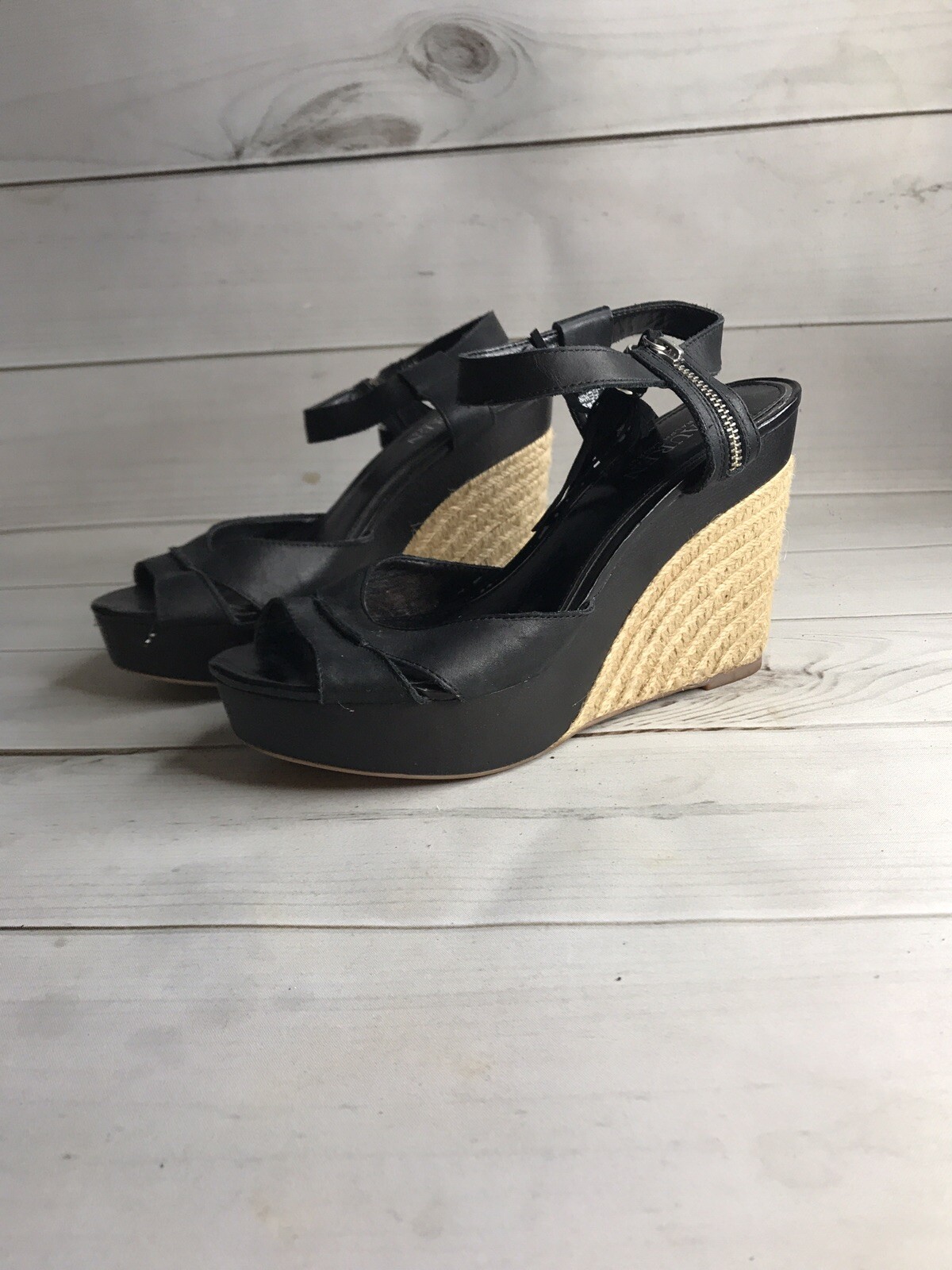 Lauren Ralph Lauren Wedge Sandals Black 