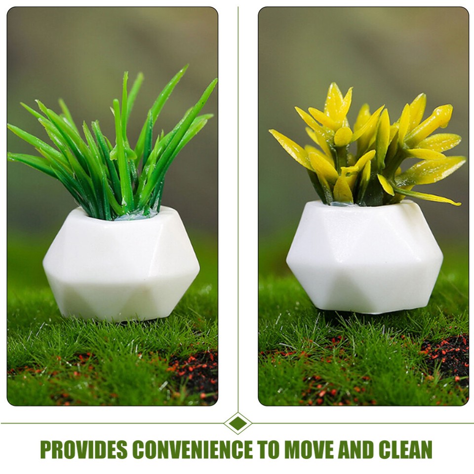 4 Pcs Doll House Miniature Scene Model Artificial Flower Pot eBay