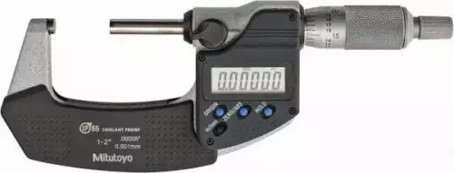 Mitutoyo 293-341-30 Electronic Outside Micrometer: IP65, Ratchet Stop, 2" Range