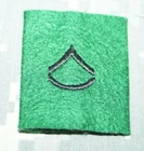 Military Patch US Army Private First Class PFC E-3 Green Leadership Tab Tab Rank