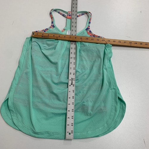 Ivivva Tank Top Girls 12 Mint Double Dutch Attach Sports Bra Pleated Activewear - Picture 8 of 13