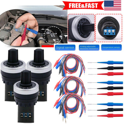3Set Auto Circuit Tester Sensor Signal Resistance Simulator Fuel Diagnose Tool#