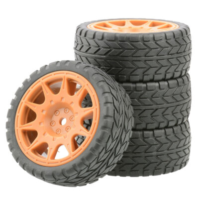 RC WHEELS & TIRES SET for Tamiya tt01 tt02 tt01e m06 m05 HSP Hpi Rs4 Sprint E10