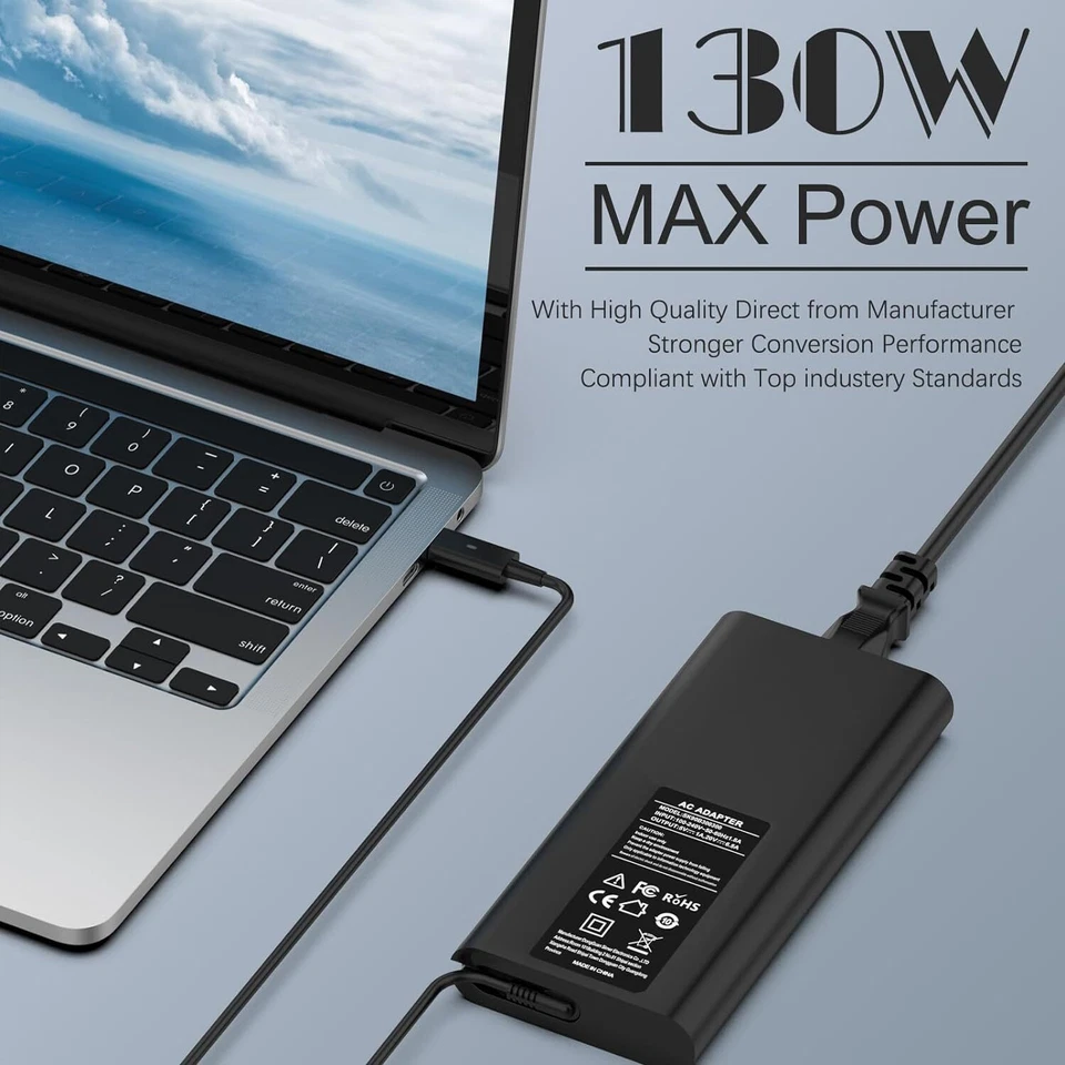 130W Chargeur Dell USB C pour XPS 15 2in1 9575 Precision 5530 2in1 5550 5750 - Photo 4/4