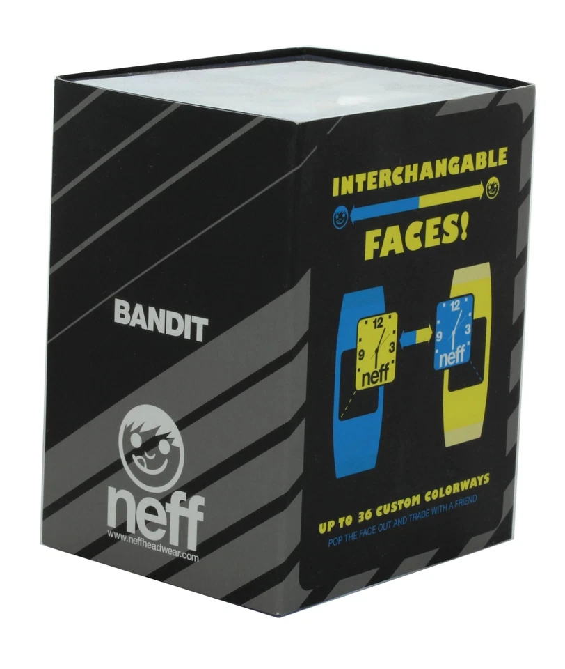 Neff Elegante Reloj Bandido Unisex Negro S/M Banda Silicona NUEVO EN CAJA Foto 4 de 4
