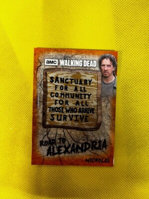 Walking Dead Road To Alexandria Target Sanctuary Sign Patch Nicholas P- Rust /99
