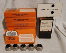 IBM Selectric II Lot 7 Film Ribbon, 11 Lift Off Tape & 5 Script Golf Balls