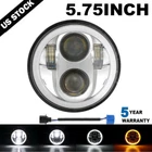 DOT 5-3/4" 5.75" 105W Projector LED Headlight DRL for Harley Motorcycle Motor US
