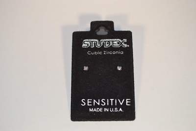 Studex 2 mm Cubic Zirconia Sensitive Stainless Steel Studs