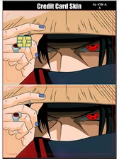 Naruto Shippuden Itachi Uchiha Credit Card Smart Sticker Skin Small Chip Debit