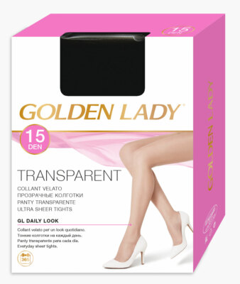 20 paia collant golden lady scatolino rosa transparent 15den