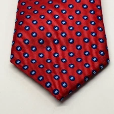 Chaps Clip On Tie Ralph Lauren Red with Polka Dots Tie 14” Boys