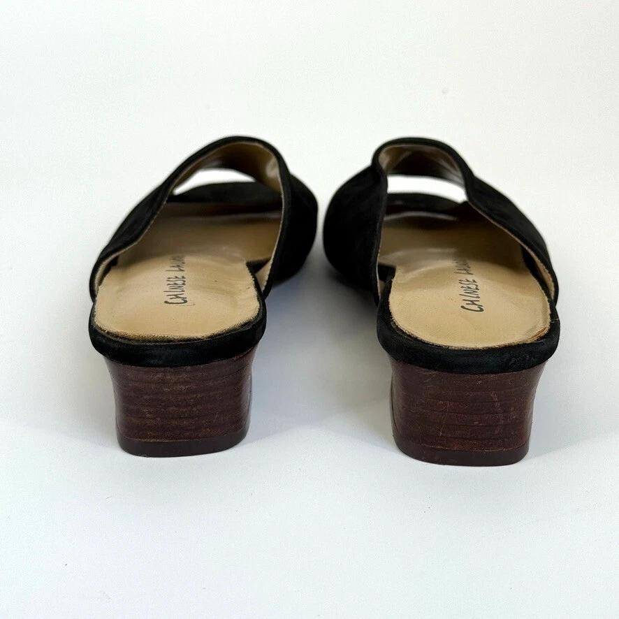 Tacones de gamuza minimalistas de colección Y2K Chinese Lavandería para mujer Marilyn Mules talla 9 Foto 4 de 4
