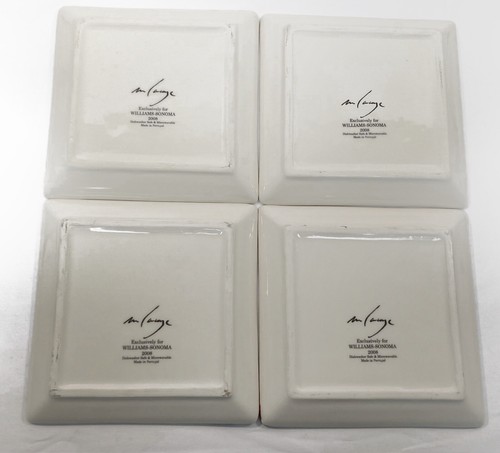 Williams Sonoma "Grand Tour" By Marc Lacaze Set of 4 Square Appetizer Plates - Picture 7 of 9