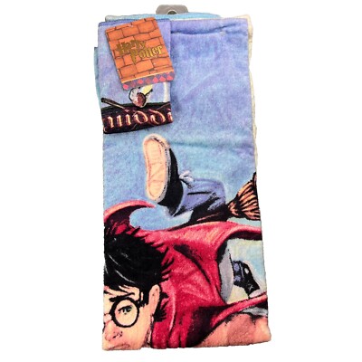 VTG NOS 2000 Warner Bros Harry Potter Quidditch Spells Bath Towel and Wash Cloth