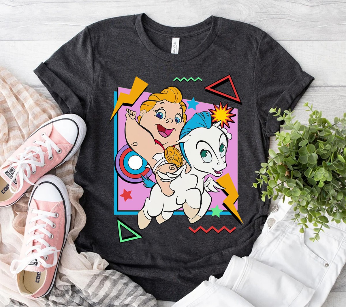Retro 90s Baby Hercules and Pegasus Shirt Unisex Adult Kid Shirt