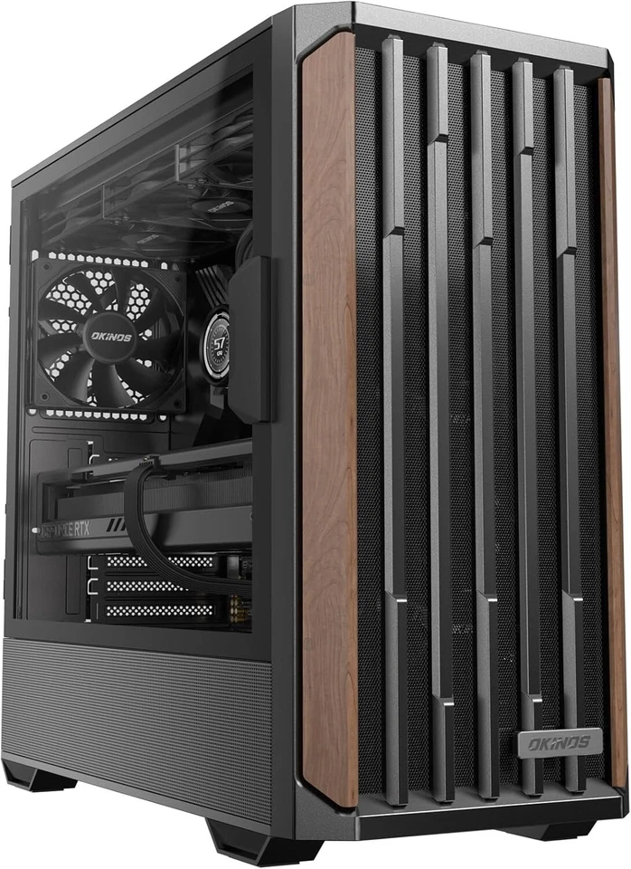High-Performance Walnut Wood ATX Case with Magnetic Glass & Efficient Cooling - Image 3 of 4