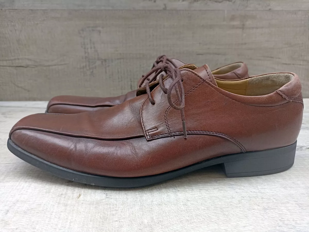 Mens STEPTRONIC Wistow Premium Brown Leather Derby Lace Up Shoes Size 9 rrp 115