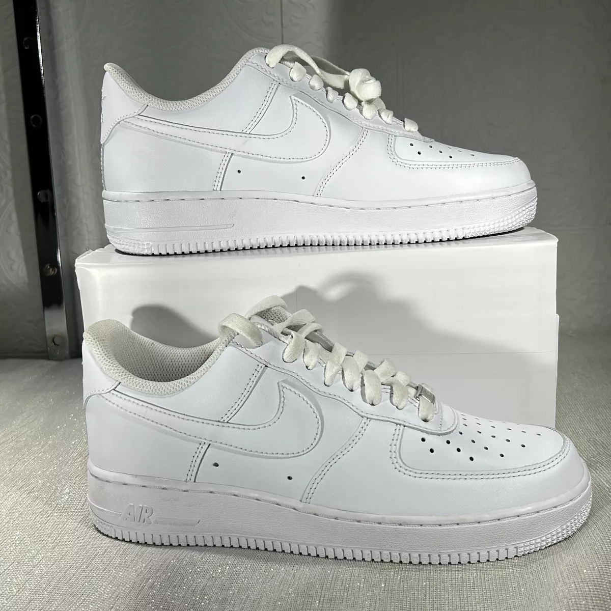 Nike Air Force 1' 07 DD8959-100 White Leather Sneaker Shoes Womens