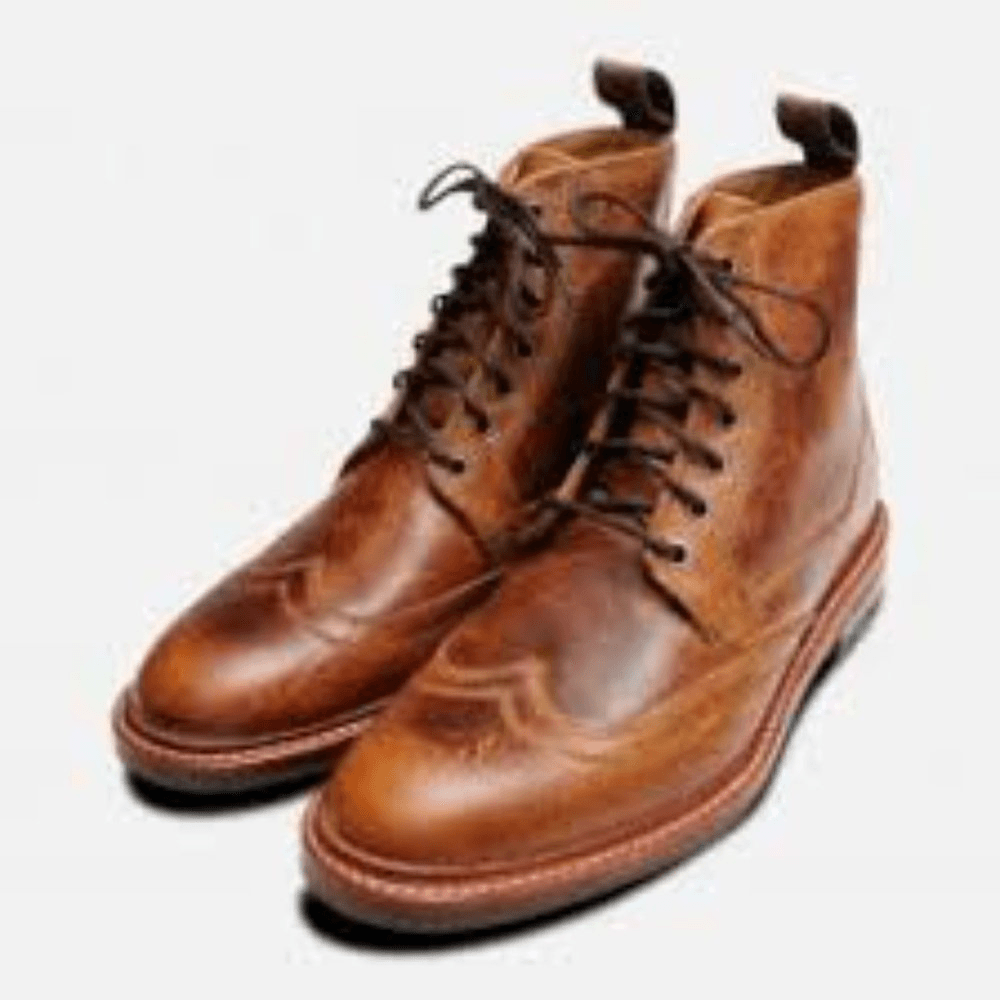 Oliver Sweeney Bruce Boots In Waxy Brown Leather Size