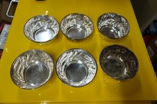 LOT OF 6 SILVERPLATE BOWLS MARKED FLOREAT ON THE BOTTOM 