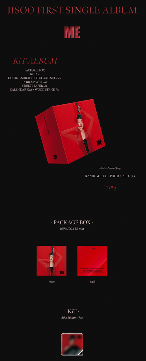 JISOO FIRST SINGLE ALBUM [ME] KIT Album + Store Gift Photos | eBay