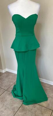 green knit backless dress Nicole Bakti 7379 main image 1