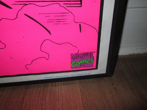 Vintage Marvel Black Light Poster HULK 1996 Funky Enterprises Inc. #401 35"x23" - Picture 2 of 5