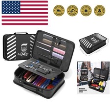Barber Carrying Case, 11.8 x 8.5in Hair Styling Travel Tool Bag, Professional...