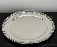 Vintage Sanborns Mexico Sterling Silver Scalloped Round Serving Tray Plate 284g