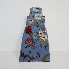 GUCCI x Chris Knight Flora Pleated Sleeveless Dress Sax Blue Size S Italy used