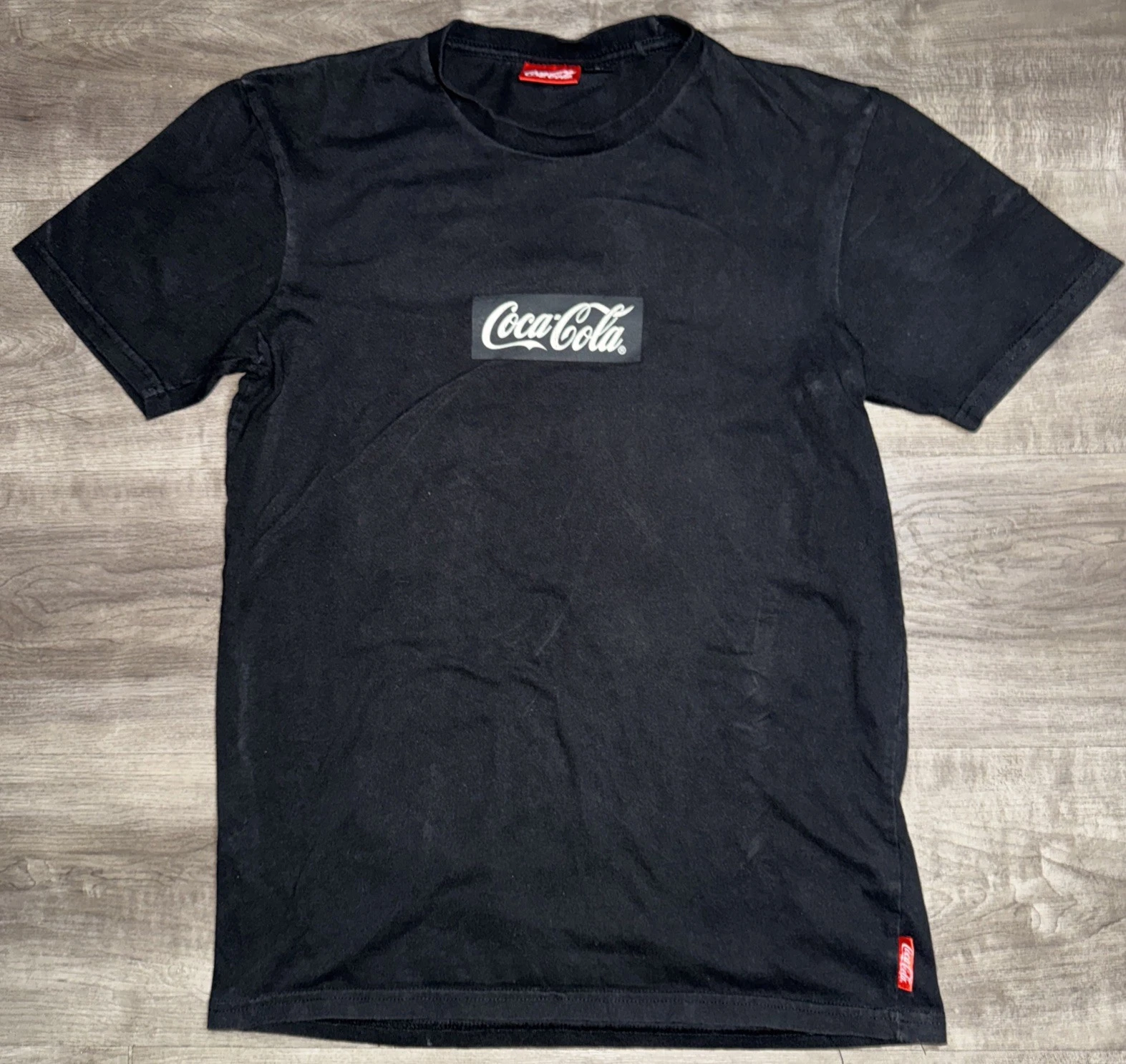 T shirt Coca Cola noir homme taille S style suprême logo 