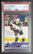 2023 UPPER DECK #701 LOGAN COOLEY YOUNG GUNS RC PSA 8 NM-MT